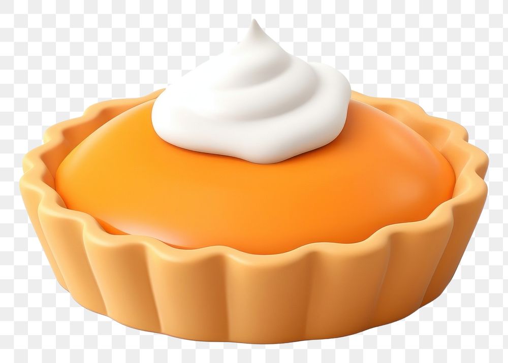 PNG Pumpkin pie dessert cupcake icing. AI generated Image by rawpixel.