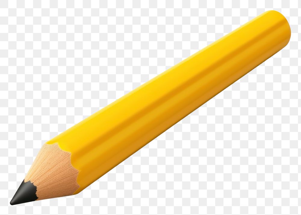 PNG Pencil yellow white background simplicity. AI generated Image by rawpixel.