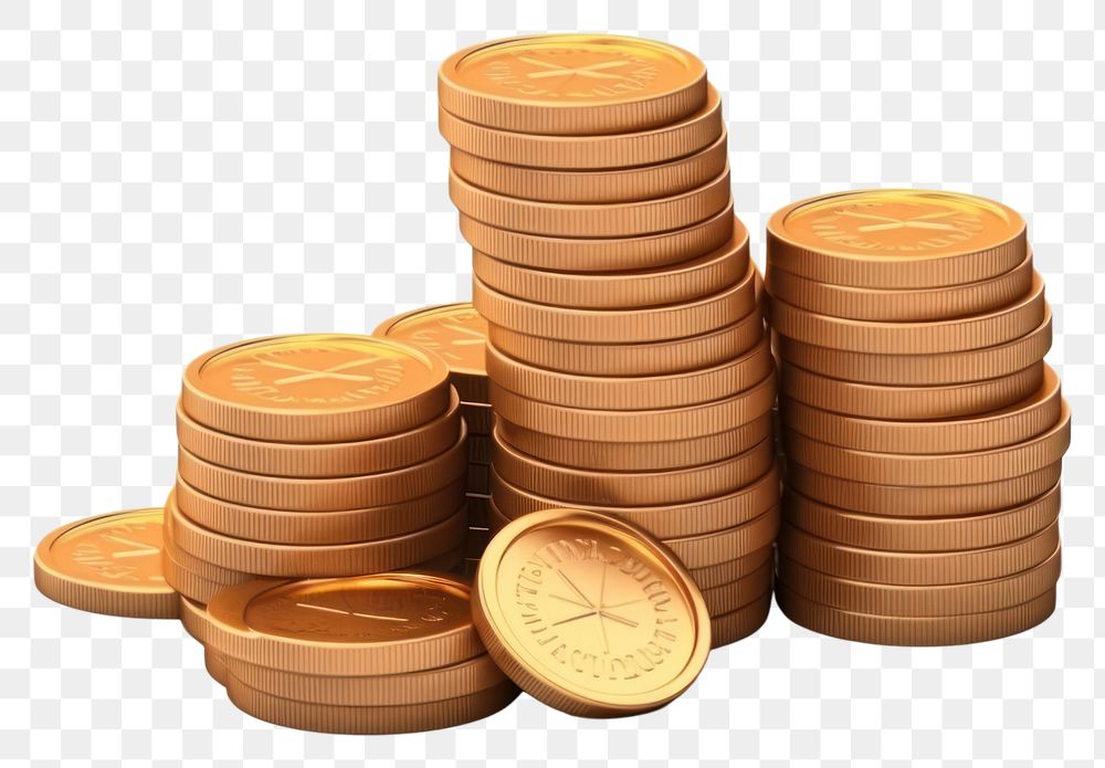 PNG Coins money white background investment. AI generated Image by rawpixel.