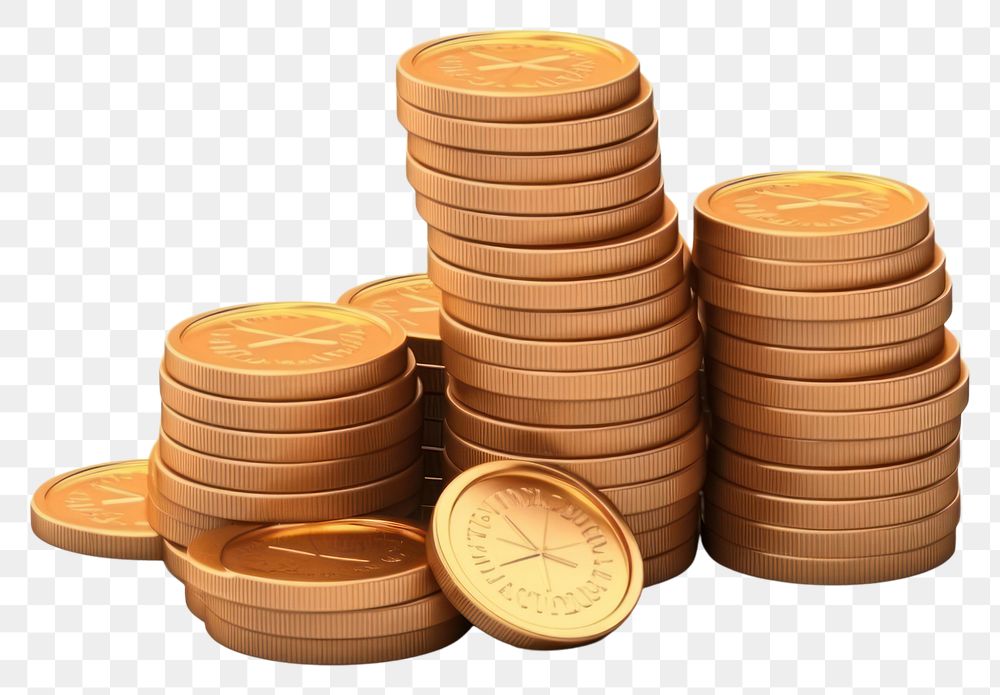 PNG Coins money white background investment. 