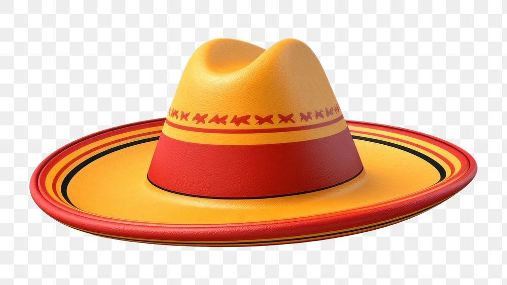 PNG Sombrero hat white background headwear. AI generated Image by rawpixel.