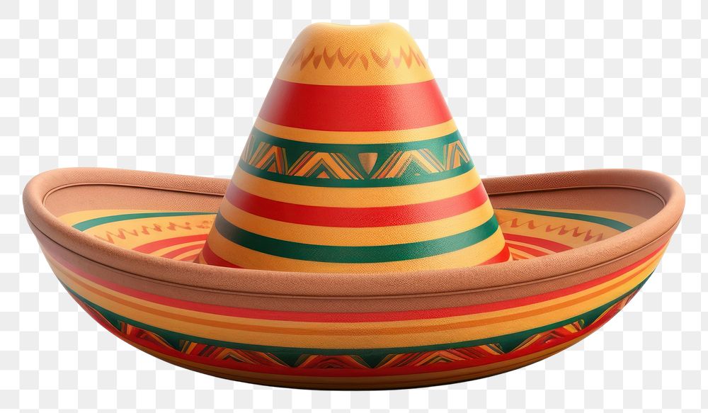 PNG Sombrero hat transparent background earthenware. AI generated Image by rawpixel.