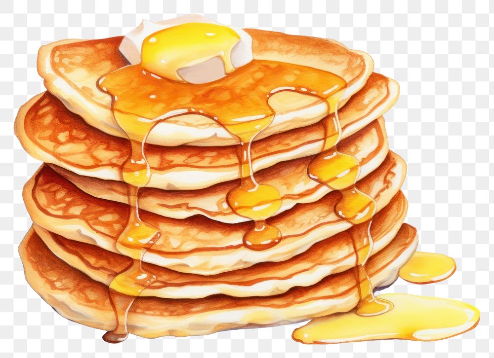 PNG Pancake breakfast food pannekoek. AI generated Image by rawpixel.