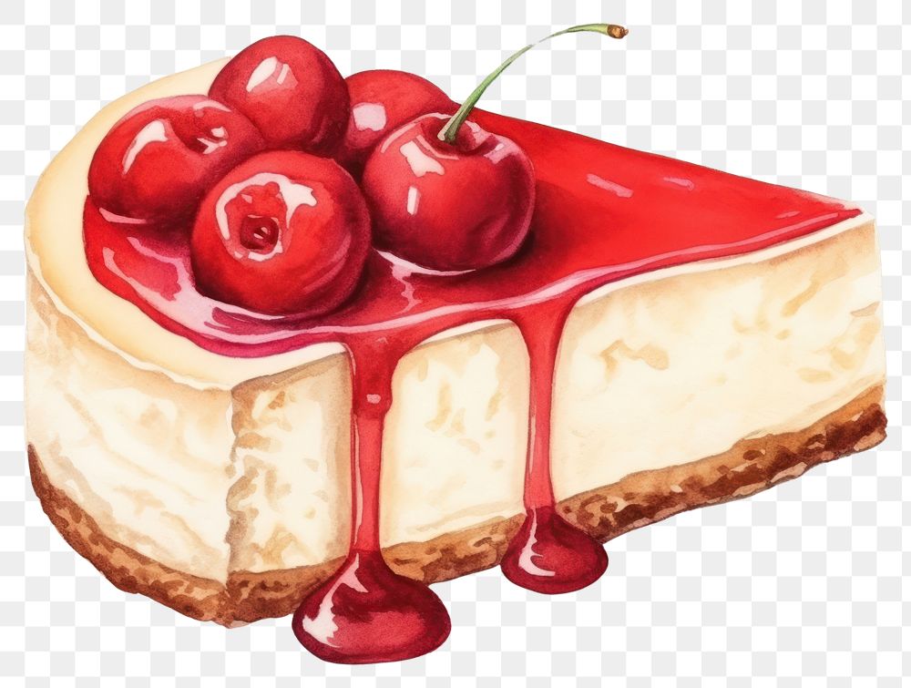 PNG Cheesecake dessert fruit food. AI generated Image by rawpixel.