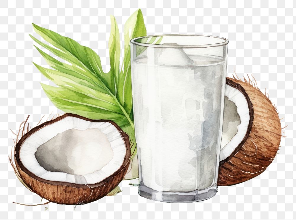 PNG Coconut fruit plant milk. AI generated Image by rawpixel.