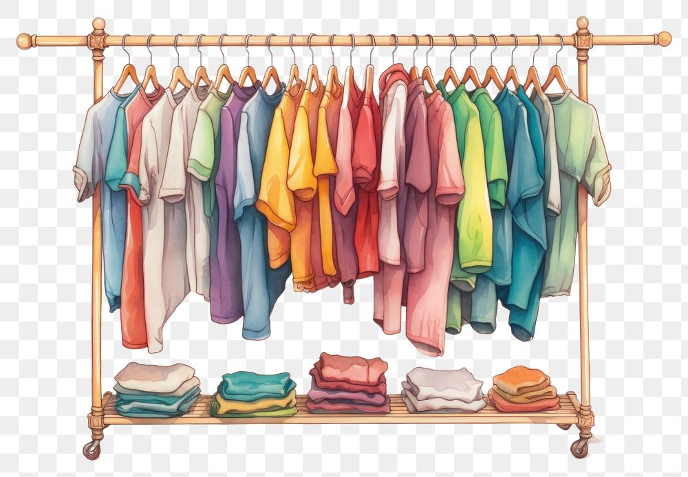 PNG Closet rack transparent background clothes rack. AI generated Image by rawpixel.
