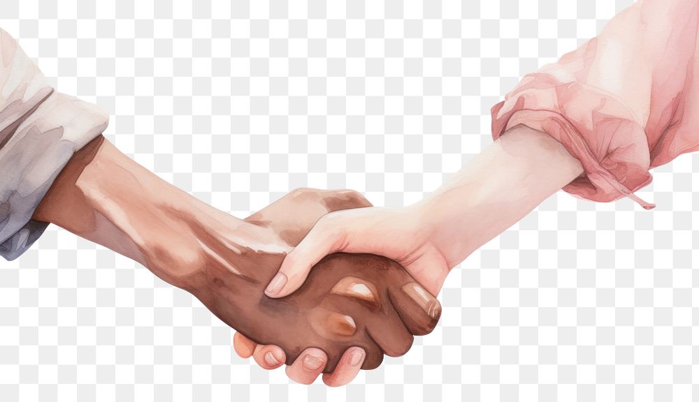 PNG Hand handshake togetherness agreement. AI generated Image by rawpixel.