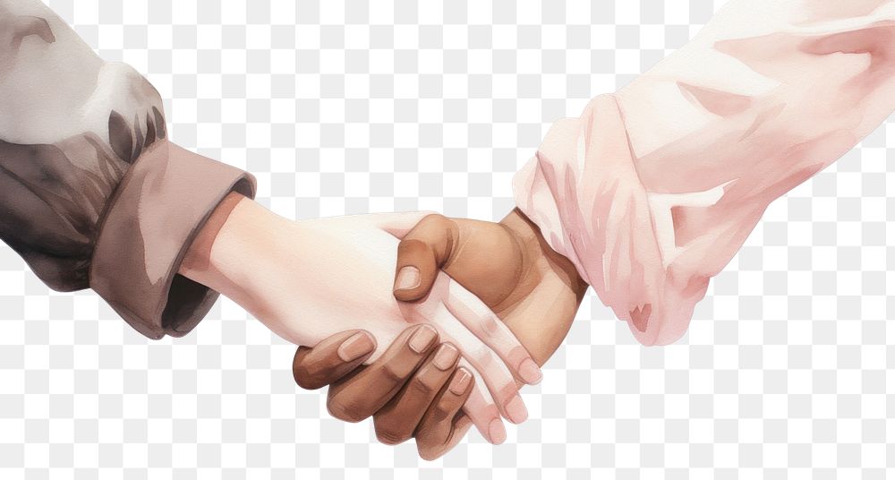 PNG Hand handshake finger transparent background. AI generated Image by rawpixel.