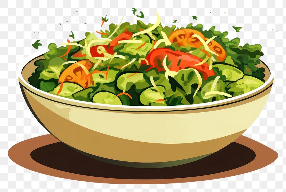 PNG Bowl vegetable salad food transparent background