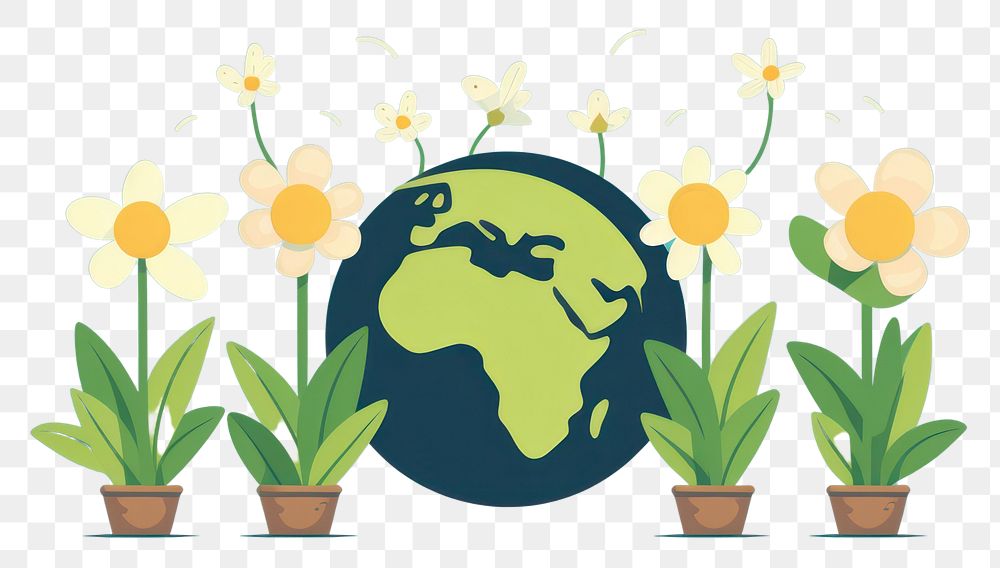 PNG Flower outdoors planet plant transparent background