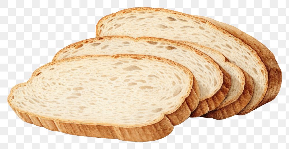 PNG Bread sourdough sliced food. AI generated Image by rawpixel.