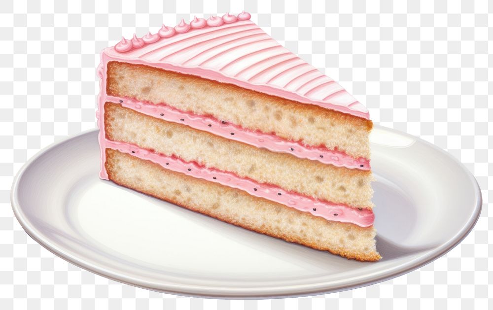 PNG Plate cake sandwich dessert, digital paint illustration. AI generated image