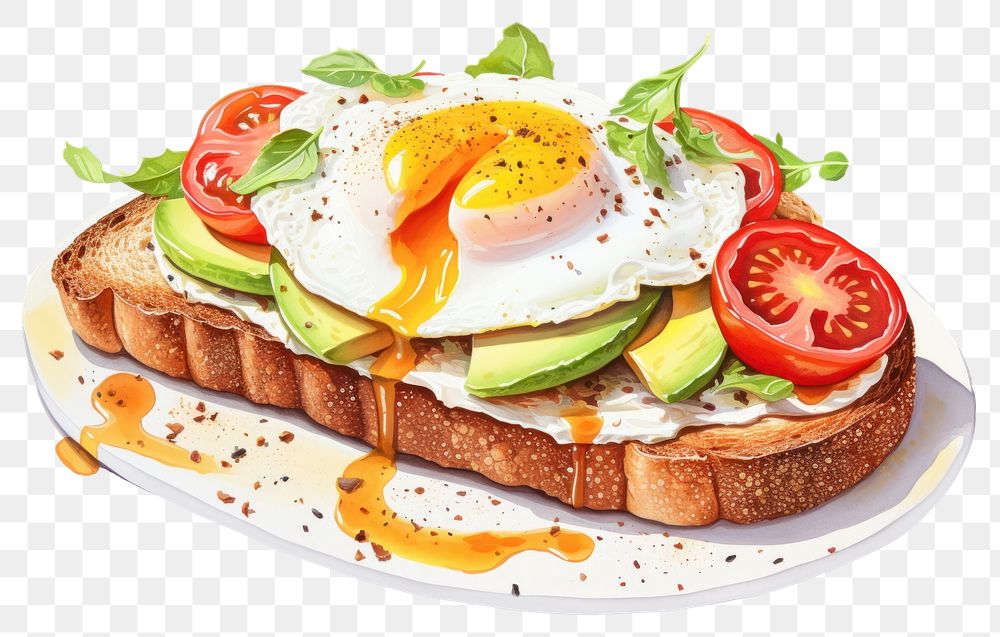 PNG Egg tomato brunch plate. AI generated Image by rawpixel.