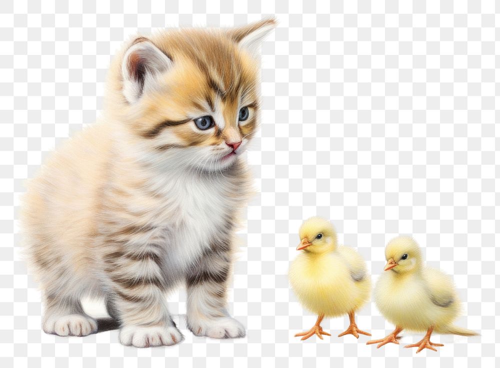 PNG Kitten animal mammal bird transparent background