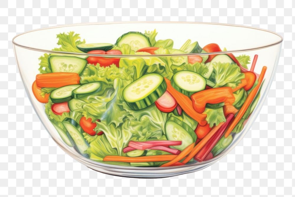 PNG Food bowl vegetable salad. 