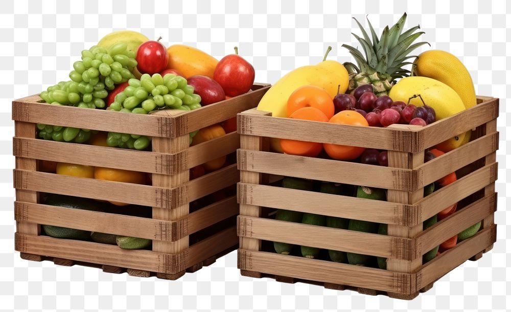 PNG Fruit crate pineapple vegetable. AI generated Image by rawpixel.