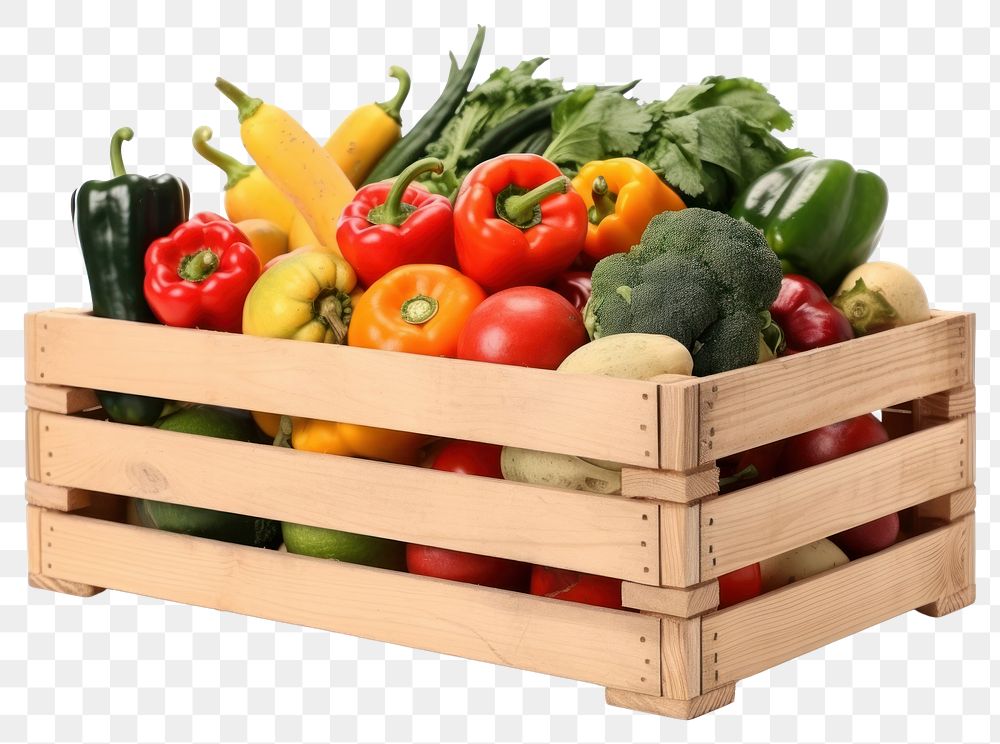 PNG Vegetable crate plant food. AI generated Image by rawpixel.