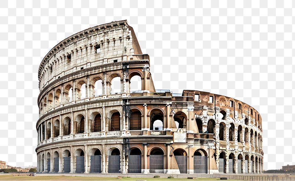 PNG Colosseum landmark amphitheater architecture. 