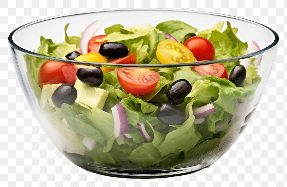 PNG Salad bowl vegetable glass transparent background