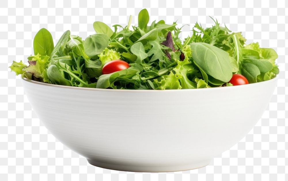 PNG Bowl vegetable arugula salad transparent background