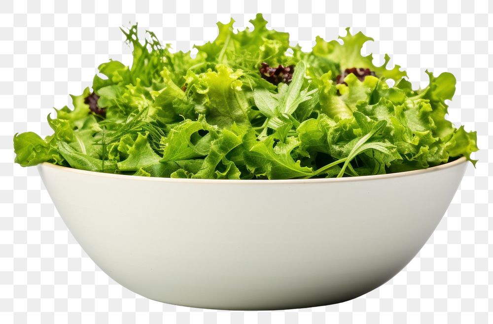 PNG Bowl vegetable lettuce salad transparent background