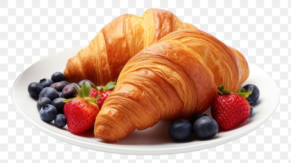 PNG Croissant bread fruit berry. AI generated Image by rawpixel.