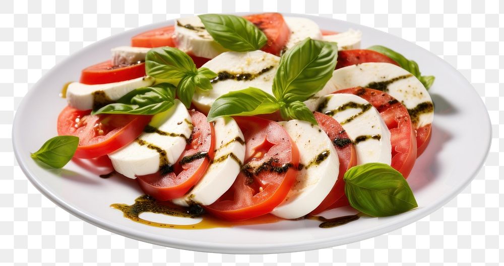 PNG  Insalata Caprese Italian food plate meal dish. AI generated Image by rawpixel.