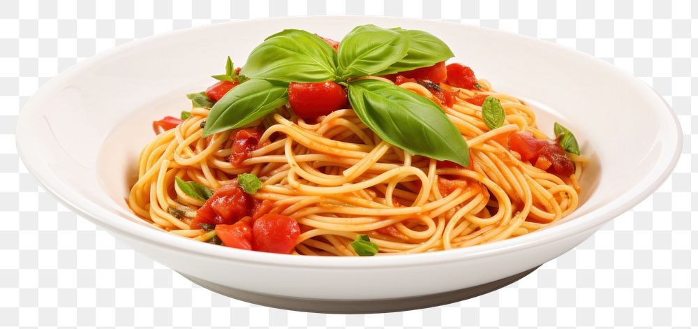 PNG  Italian Spaghetti dish spaghetti pasta food. AI generated Image by rawpixel.