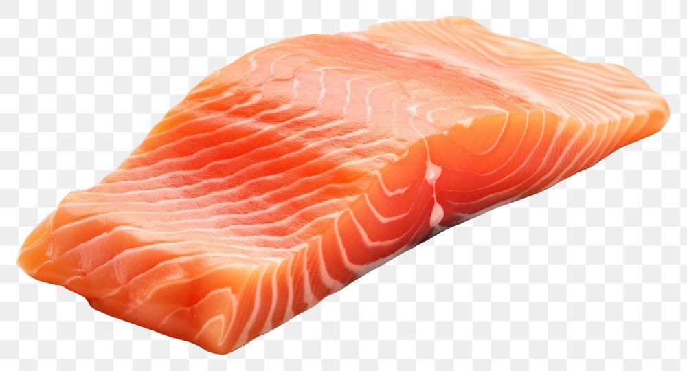 PNG Salmon seafood white background freshness. AI generated Image by rawpixel.