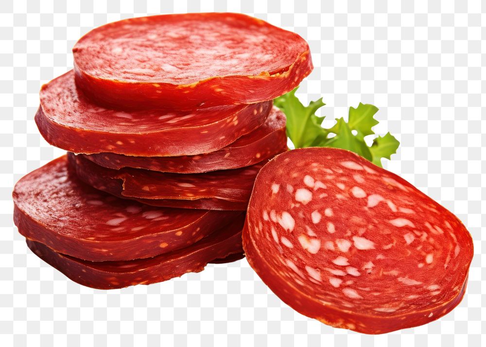 PNG Pepperoni meat food mettwurst. AI generated Image by rawpixel.