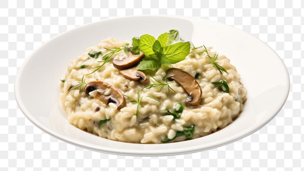 PNG  Food risotto plate meal. AI generated Image by rawpixel.