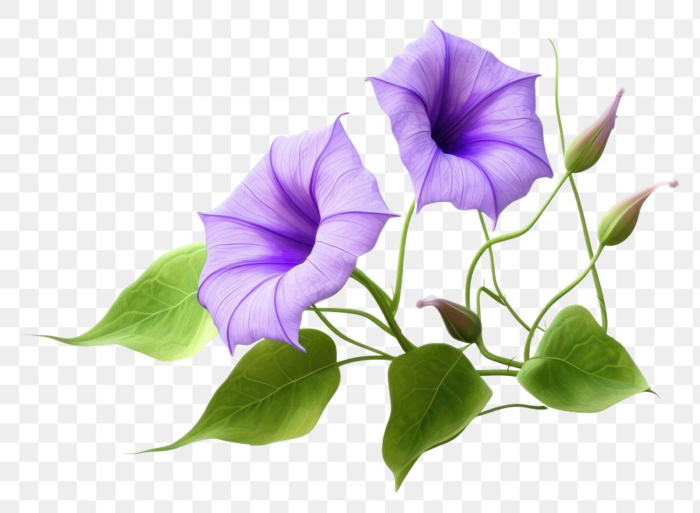 PNG Flower purple plant leaf. AI generated Image by rawpixel.