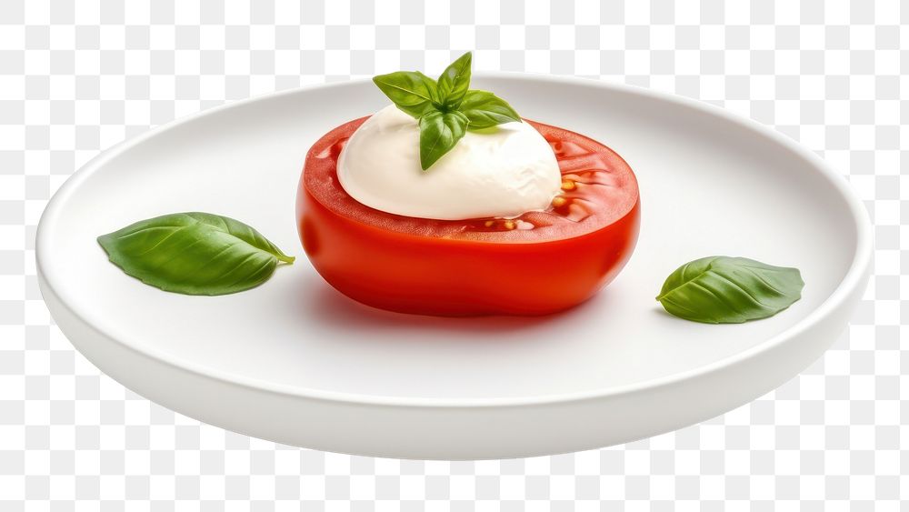 PNG Tomato plate vegetable cheese. AI generated Image by rawpixel.