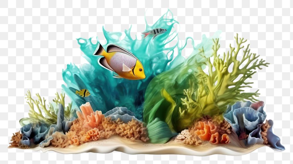 PNG  Aquarium animal nature fish. AI generated Image by rawpixel.