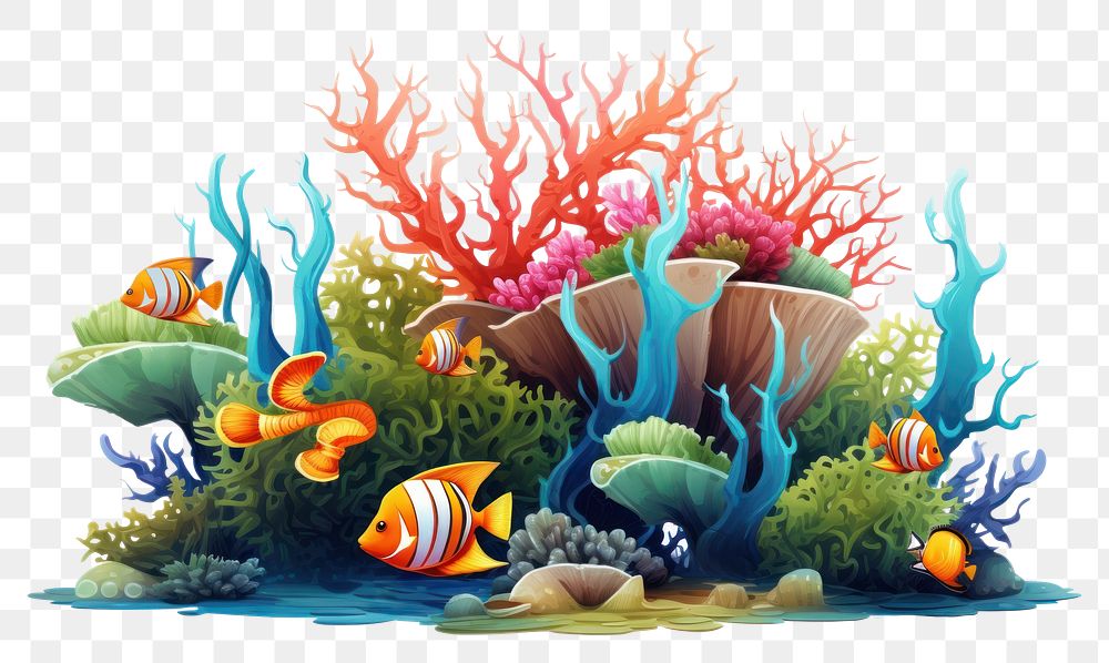 PNG  Aquarium outdoors nature fish. AI generated Image by rawpixel.