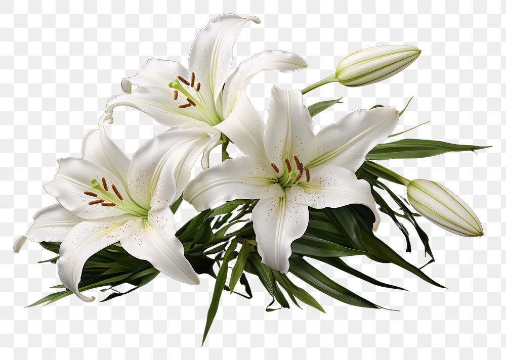 PNG Flower lily plant white. | Premium PNG - rawpixel