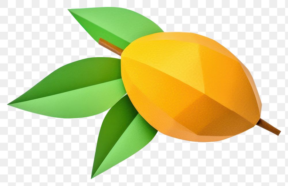 PNG Paper craft mango plant fruit leaf. AI generated Image by rawpixel.