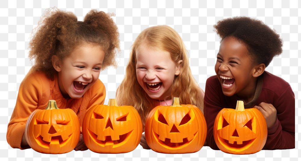 PNG Halloween laughing pumpkin child. AI generated Image by rawpixel.