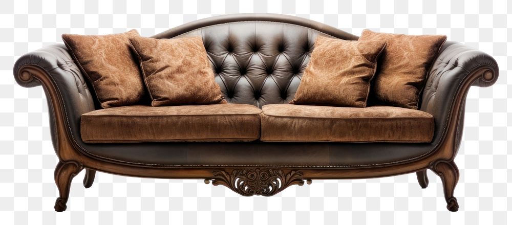 PNG Luxury sofa furniture cushion white background