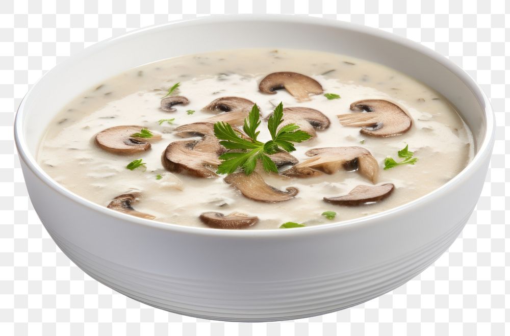PNG Food mushroom soup meal. AI generated Image by rawpixel.
