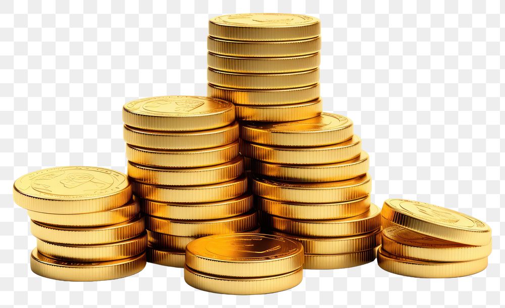 PNG Gold coin money transparent background