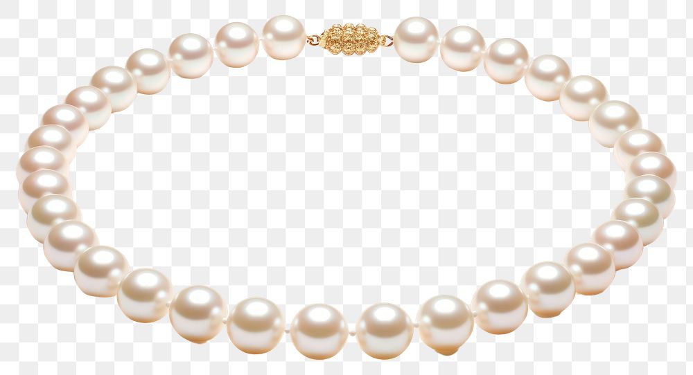 PNG Pearl necklace jewelry white white background