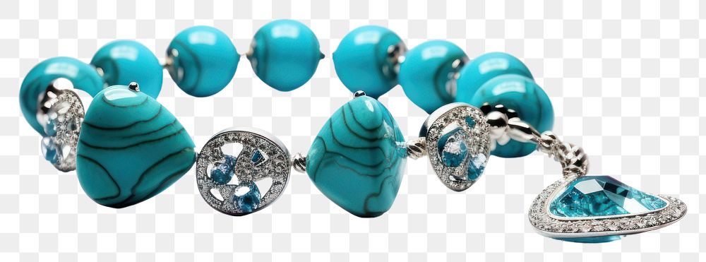 PNG Turquoise bracelet necklace gemstone transparent background