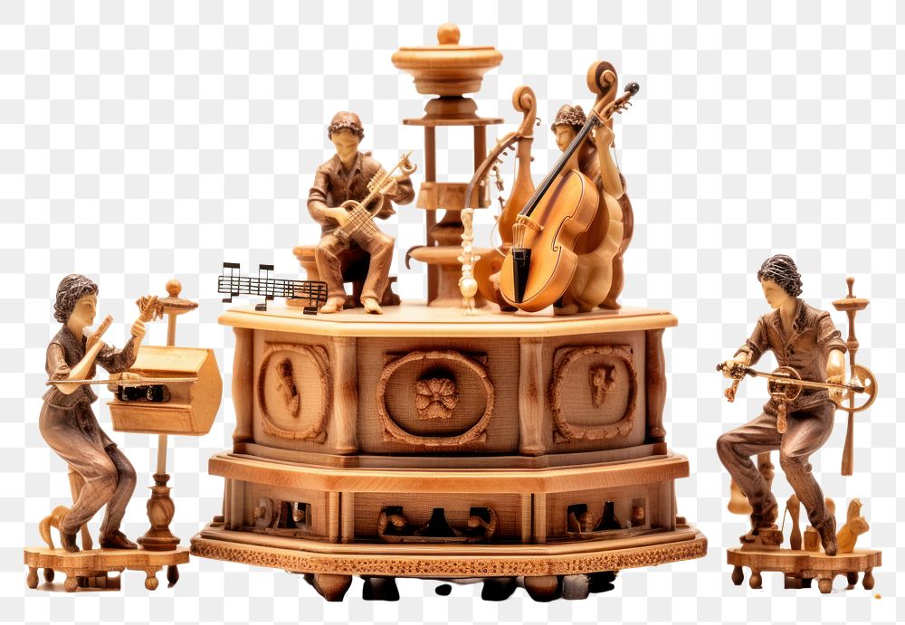 PNG Music box figurine representation architecture. 