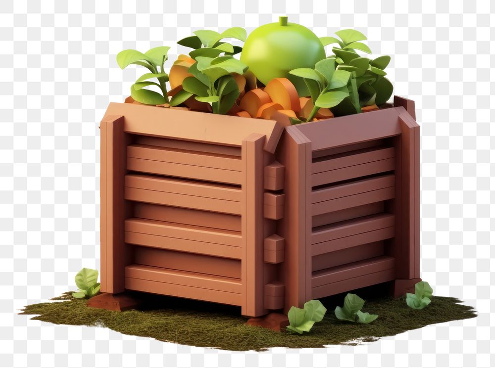 PNG Compost box plant vegetable freshness. AI generated Image by rawpixel.