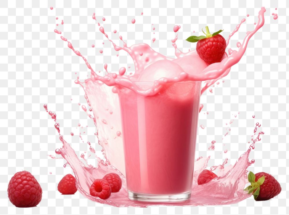 PNG Raspberry smoothie dessert fruit. AI generated Image by rawpixel.