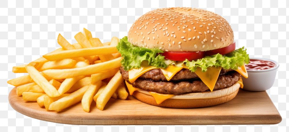 PNG Burger ketchup fries food