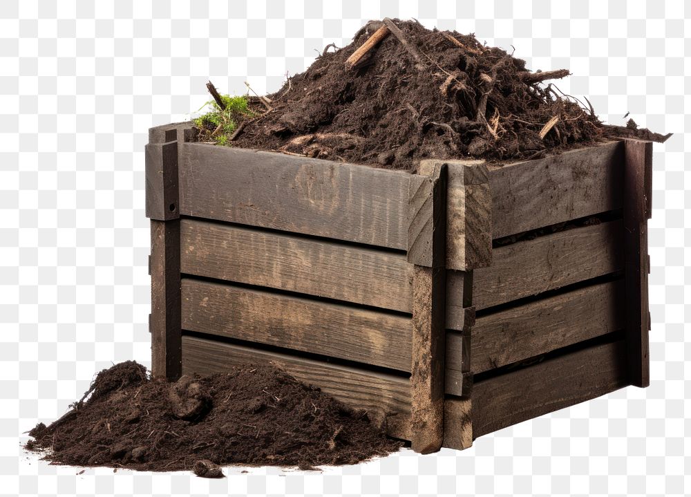 PNG Compost box plant soil white background. AI generated Image by rawpixel.