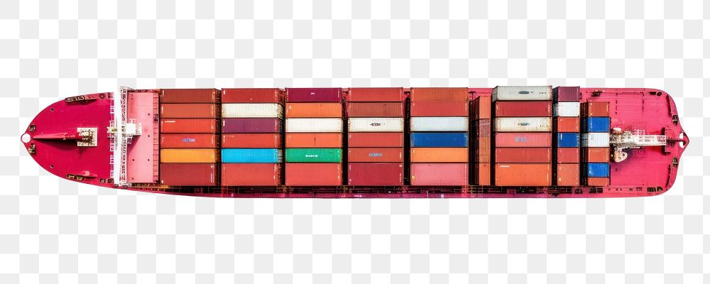 PNG Container vehicle ship white background. AI generated Image by rawpixel.