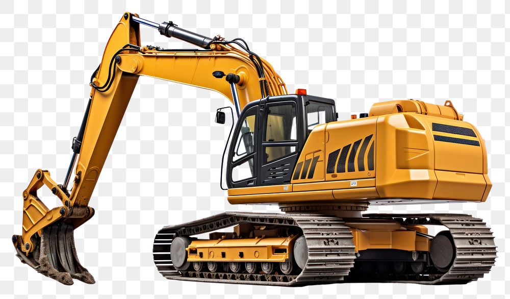 PNG Bulldozer digging white background construction. AI generated Image by rawpixel.